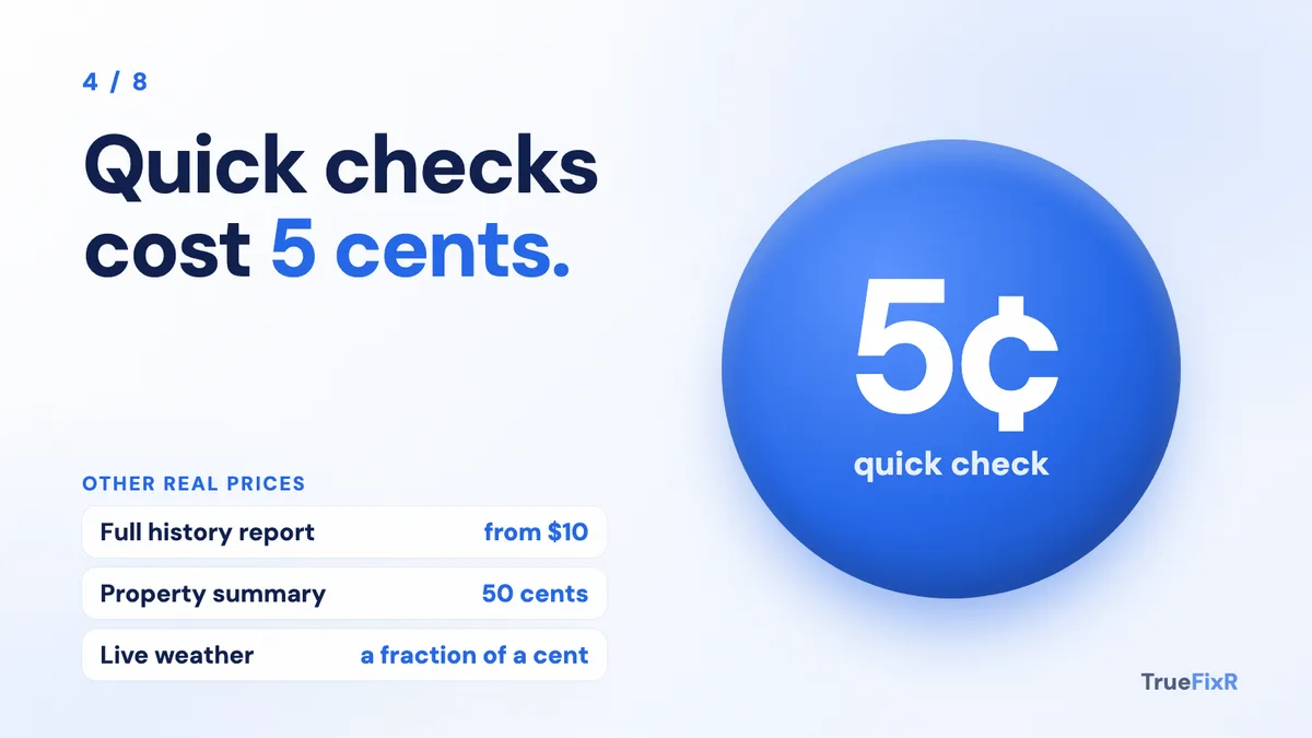 A big 5 cent coin: 5 cents per address